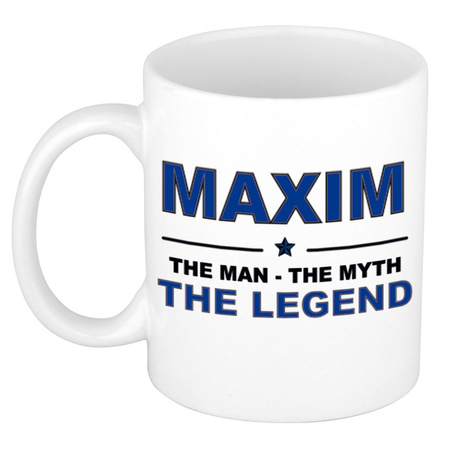 Maxim The man, The myth the legend pensioen cadeau mok/beker 300 ml