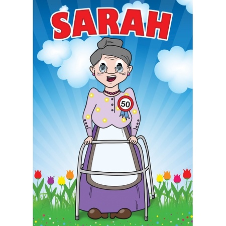 50 jaar versiering feestpakket Sarah 