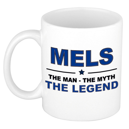 Mels The man, The myth the legend pensioen cadeau mok/beker 300 ml