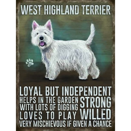 Wand decoratie West Higland terrier