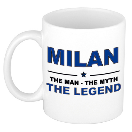 Milan The man, The myth the legend pensioen cadeau mok/beker 300 ml