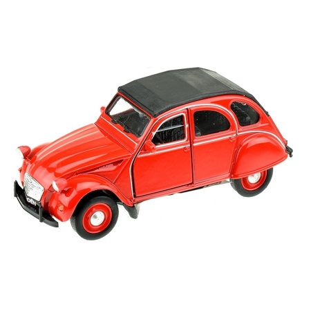 Citroen 2CV with sunroof red