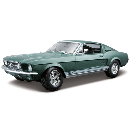 Speelgoed auto Ford Mustang groen 1:18