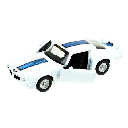 Model Car Pontiac Firebird Trans Am 1972 white/blue 1:34