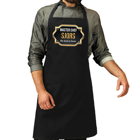Master chef Sjors apron black for men