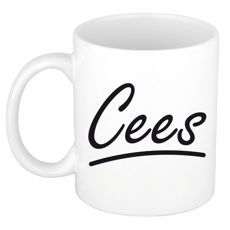 Name mug Cees with elegant letters 300 ml
