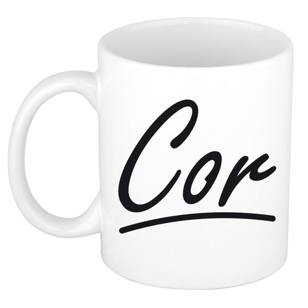 Name mug Cor with elegant letters 300 ml