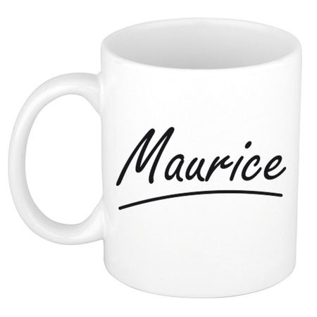 Name mug Maurice with elegant letters 300 ml
