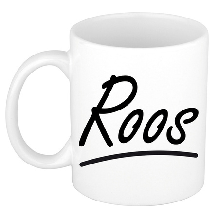 Name mug Roos with elegant letters 300 ml