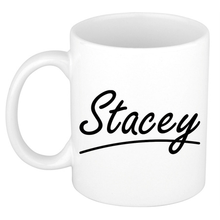 Name mug Stacey with elegant letters 300 ml