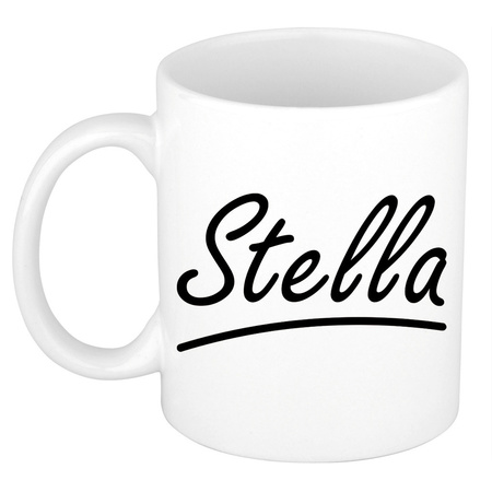 Name mug Stella with elegant letters 300 ml