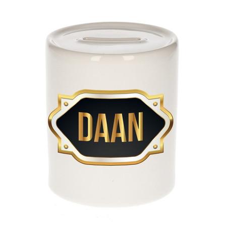 Name money box Daan with golden emblem