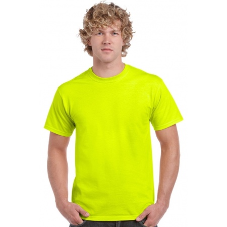 Fel gekleurde neon gele shirts