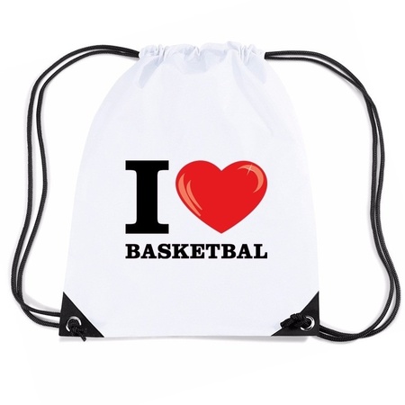 I Love basketbal nylon bag 