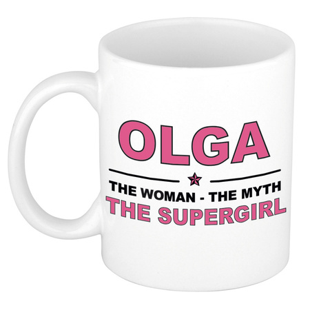 Olga The woman, The myth the supergirl name mug 300 ml