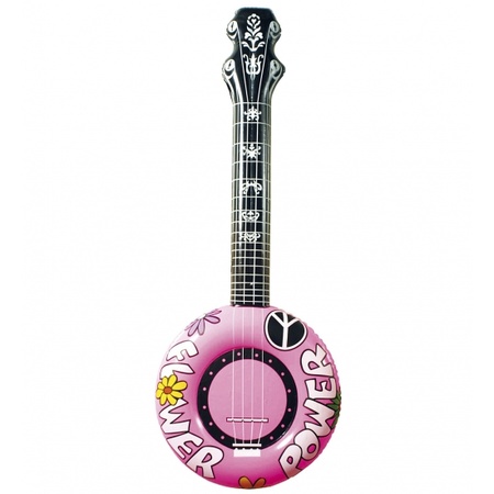 Vrolijk gekleurde opblaasbare banjo