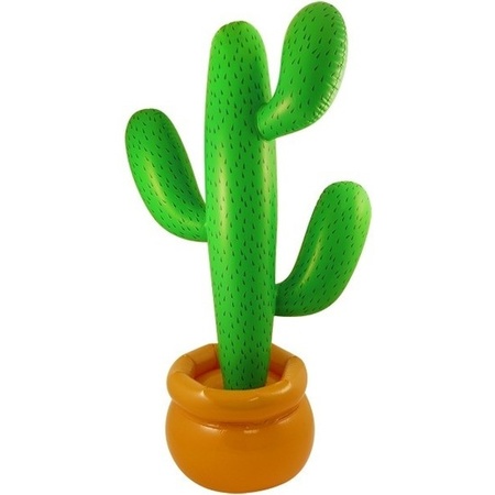 Opblaasbare cactus 90 cm met aap 61 cm