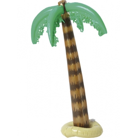 Opblaasbare cactus 90 cm met palmboom 61 cm