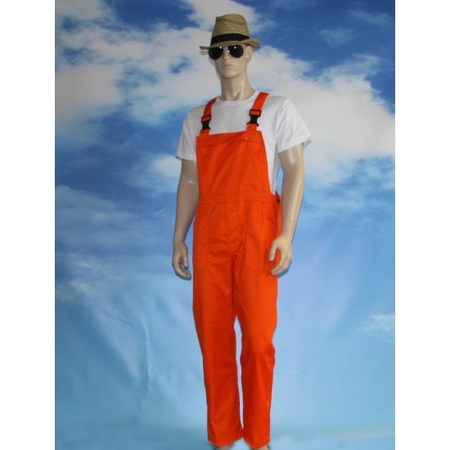 Orange dungarees for adults