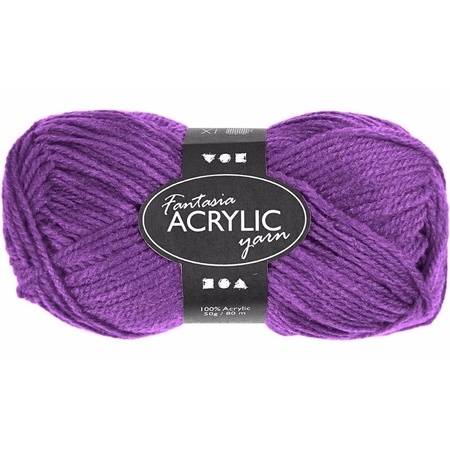 Purple acrylic yarn 80 meter