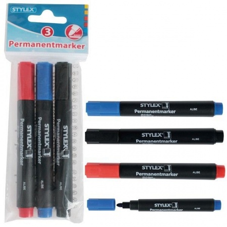 Permanent markers 3 pieces