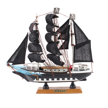Piratenboot decoratie 24 cm