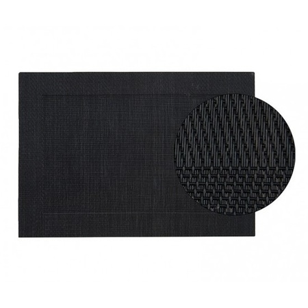 Afneembare placemat zwart  45 x 30 cm