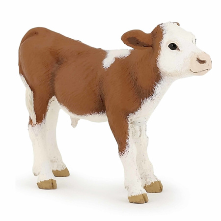 Plastic speelgoed figuren setje bonte koe en kalfje 13 en 6 cm