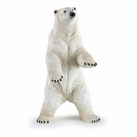 Plastic toy standing polar bear 7 cm