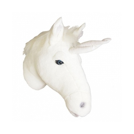 Plush unicorn animal head wall decoration