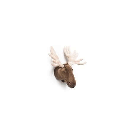 Plush moose animal head wall decoration