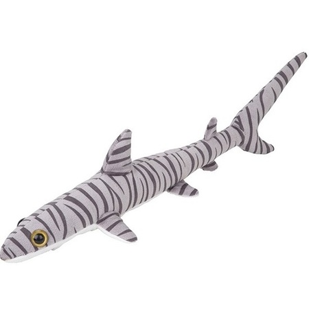 Plush striped tiger shark cuddle toy 60 cm