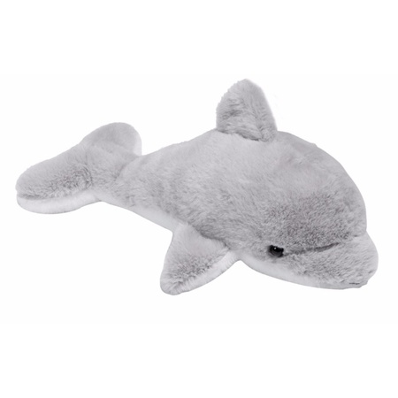 Plush grey dolphin cuddly soft toy 20 cm