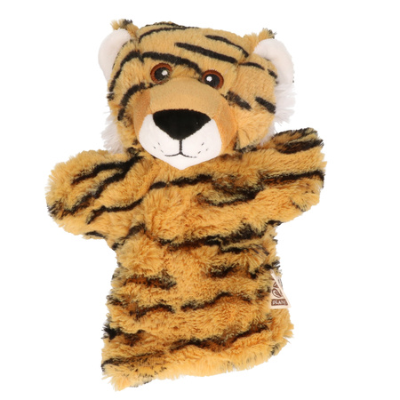 Pluche tijger handpop 22 cm