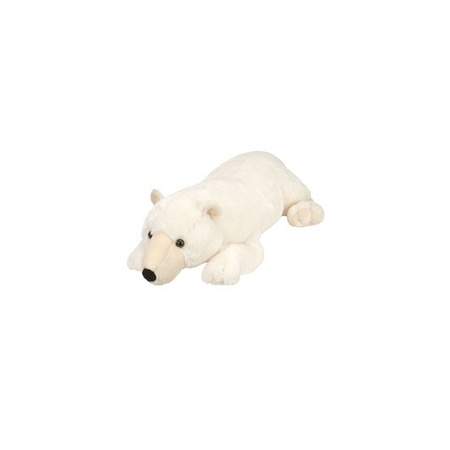 Witte ijsbeer knuffel liggend 76 cm