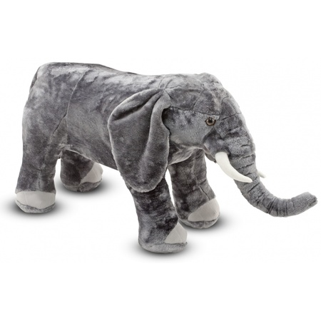 Grijze knuffel olifant 68 cm