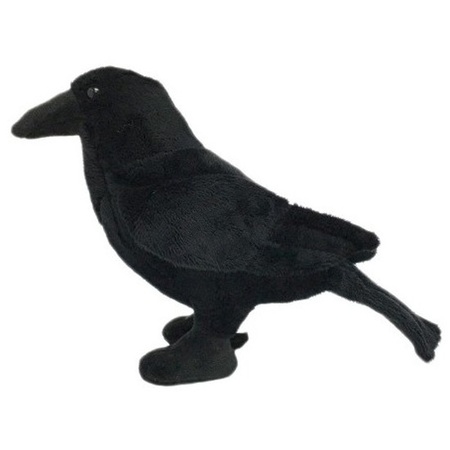 Plush raven/crow bird soft toy 18 cm