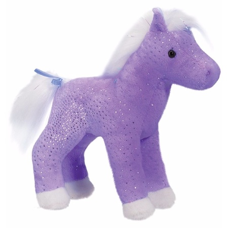 Plush purple glitter pony 18 cm