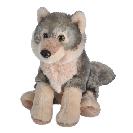 Pluche wolf knuffel 16 cm