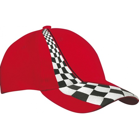 Rood race overhemd inclusief race cap maat L