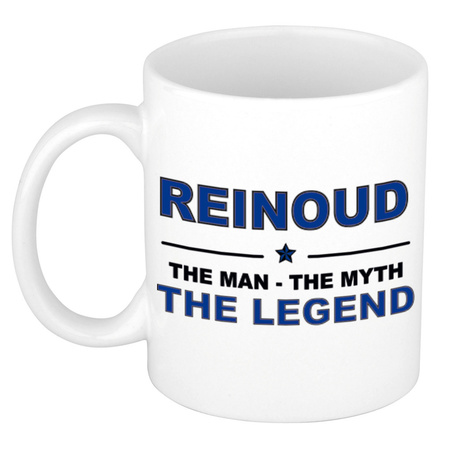 Reinoud The man, The myth the legend pensioen cadeau mok/beker 300 ml