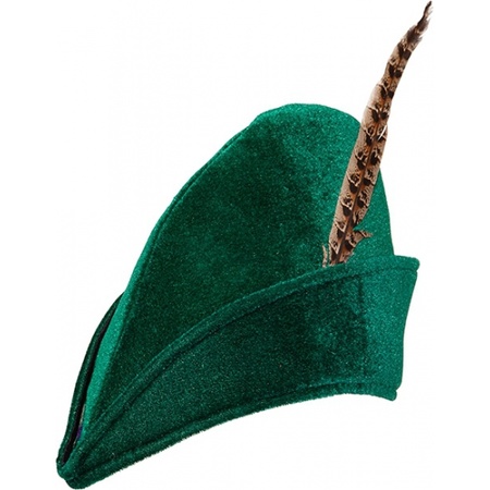 Groene hoed met veer