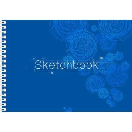 A3 schetsboek met ruimte/space/astronauten thema tekenset 4-delig