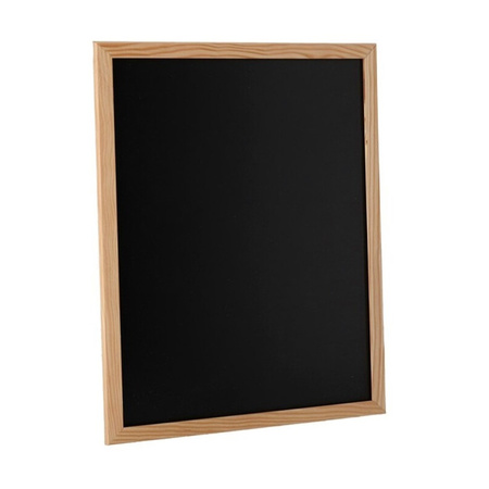 Blackboard / chalkboard 30 x 40 cm with 12x colored and 12x white chalks