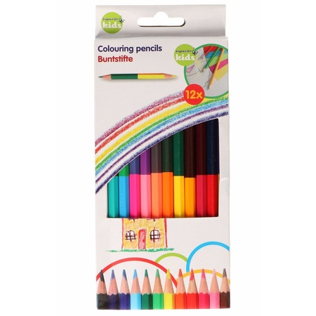 12 double colouring pencils