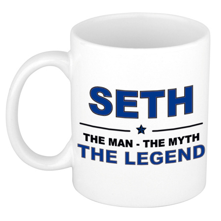 Seth The man, The myth the legend pensioen cadeau mok/beker 300 ml