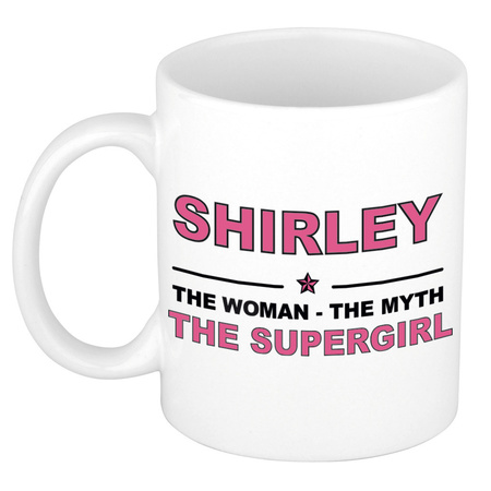 Shirley The woman, The myth the supergirl pensioen cadeau mok/beker 300 ml