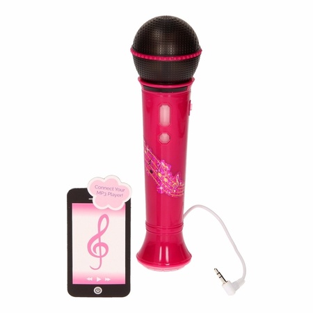 Speelgoed karaoke microfoon roze