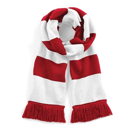 Rood met witte retro sjaal 182 cm
