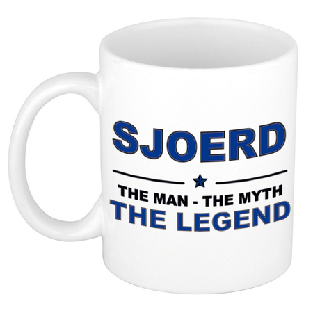 Sjoerd The man, The myth the legend pensioen cadeau mok/beker 300 ml